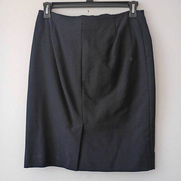 Randy Kemper Black Lined Skirt | Front Zip | Back Slit | Size 8 - Picture 2 of 5